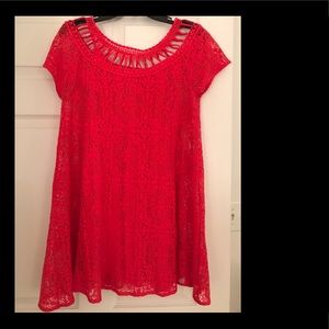 Free People Lace Red Dress